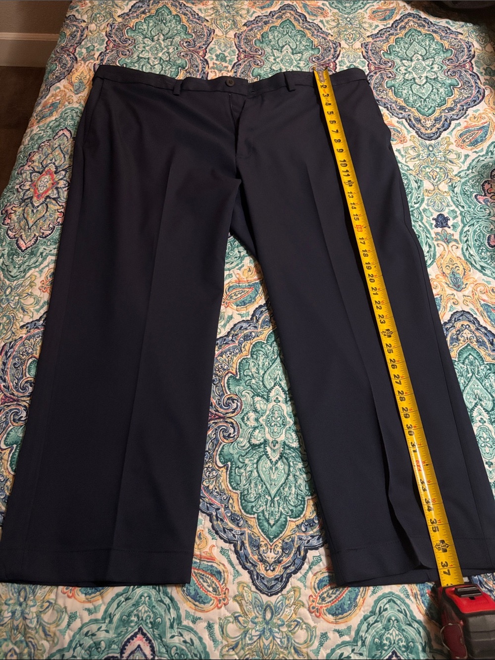 Haggar Men's Navy Flat-Front Dress Pants